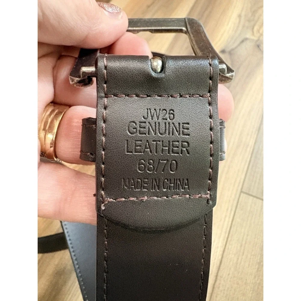 King Size Leather Belt Dark Brown  68/70 Big Tall Men's XXL